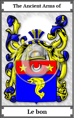 Le bon Family Crest Download (JPG)  Book Plated - 150 DPI
